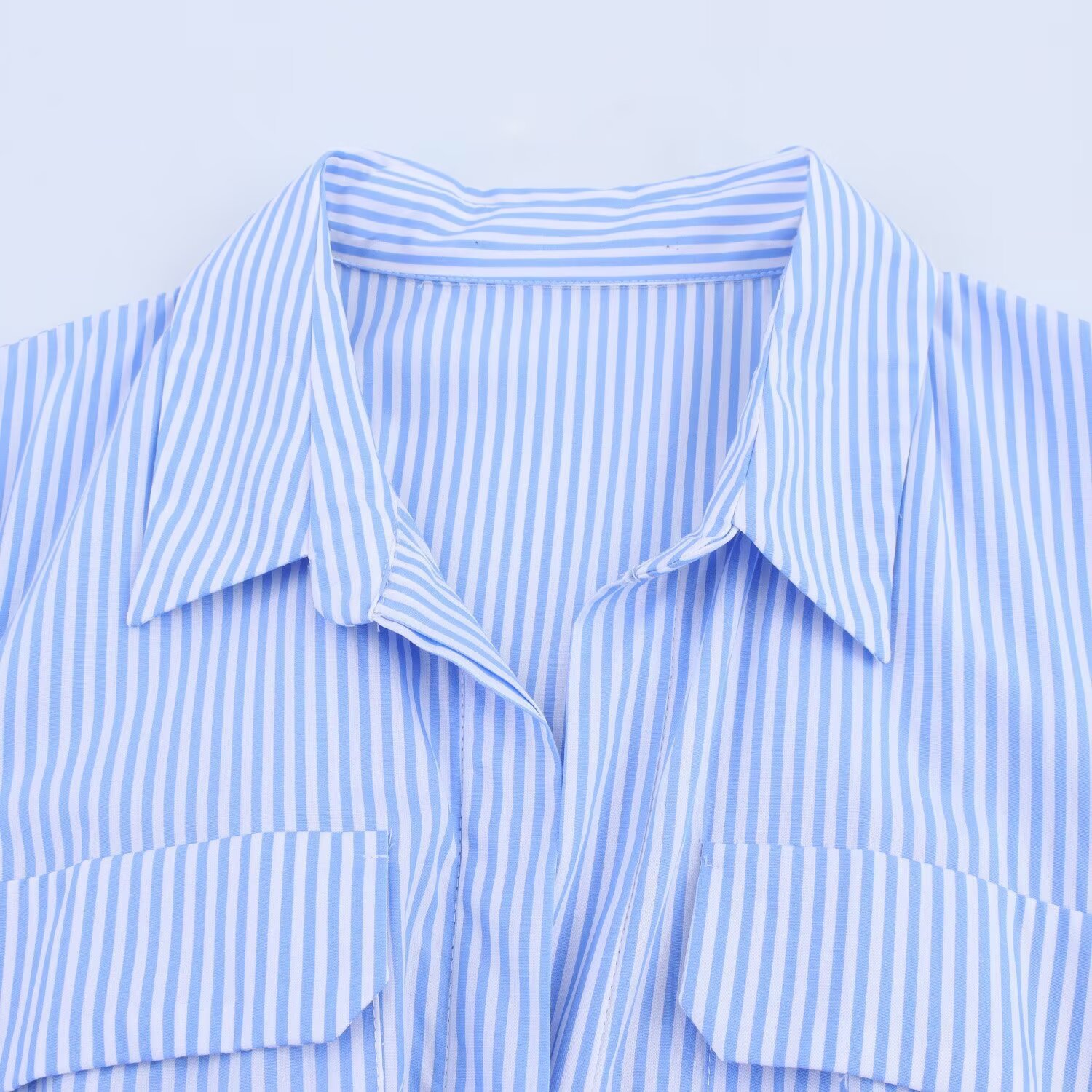 KO17042 Summer new fashion spring women's short-sleeved poplin shirt dress