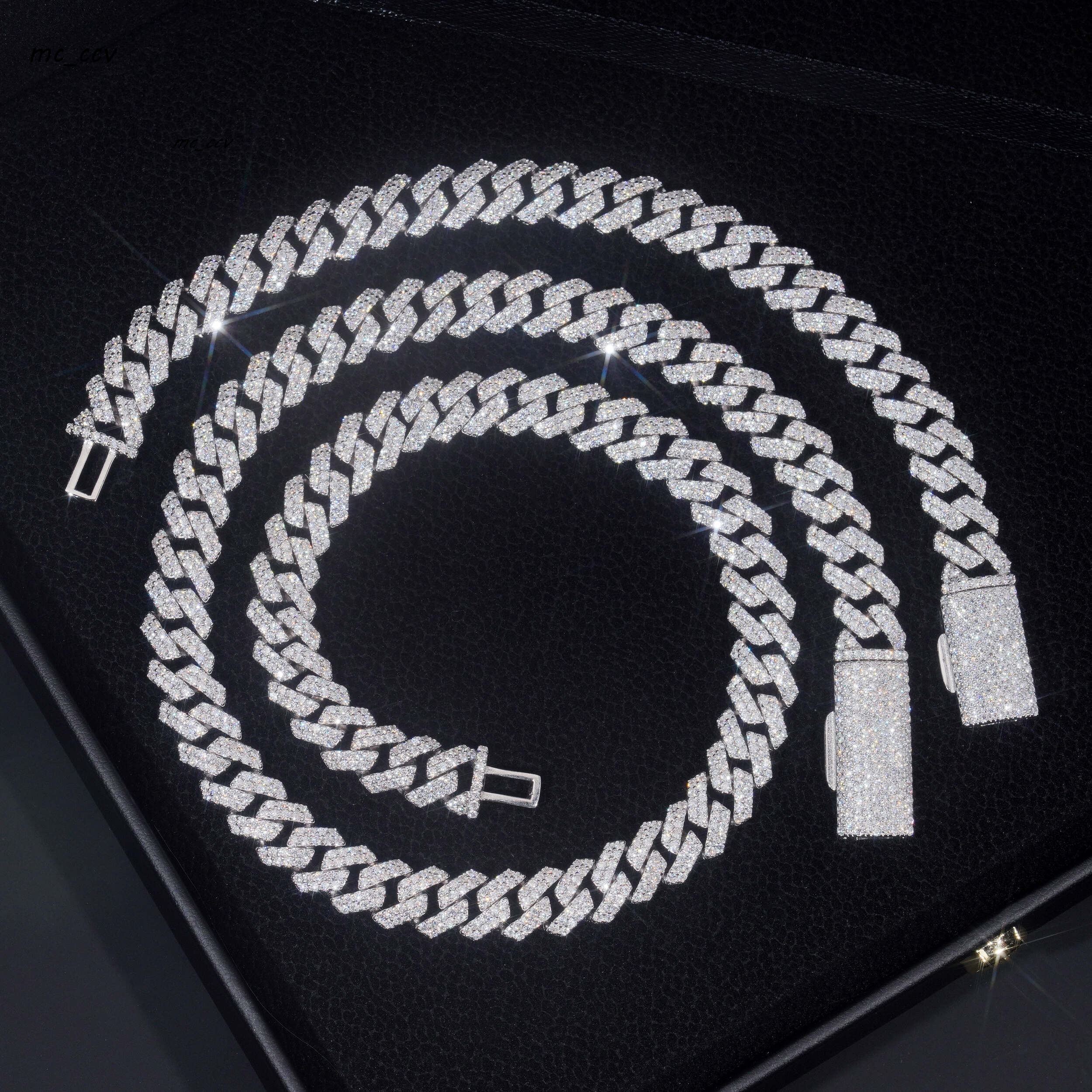 Pass Diamond Tester 10MM Vvs Moissanite Cuban Link Bracelet Men Fast Delivery Hip Hop Style Iced Out Diamond Cuban Chain