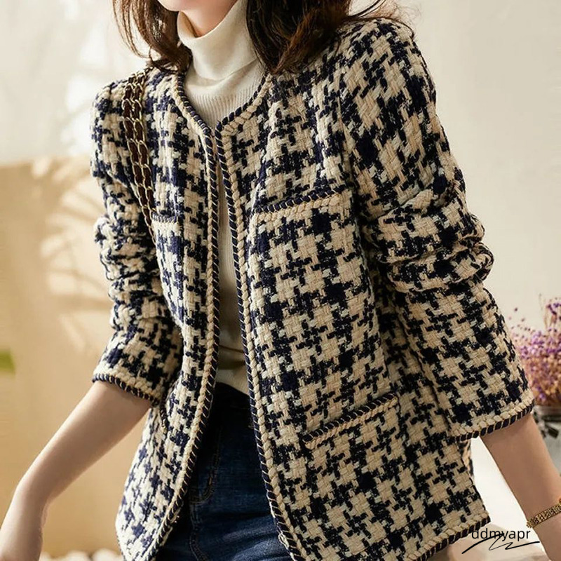 Jacket Blazer Woman Womens Designer Clothing Chan Style Coat Is Versatile Choice Early ddmyday Autumn The Tweed Top For A Socialite Looks Slimmer