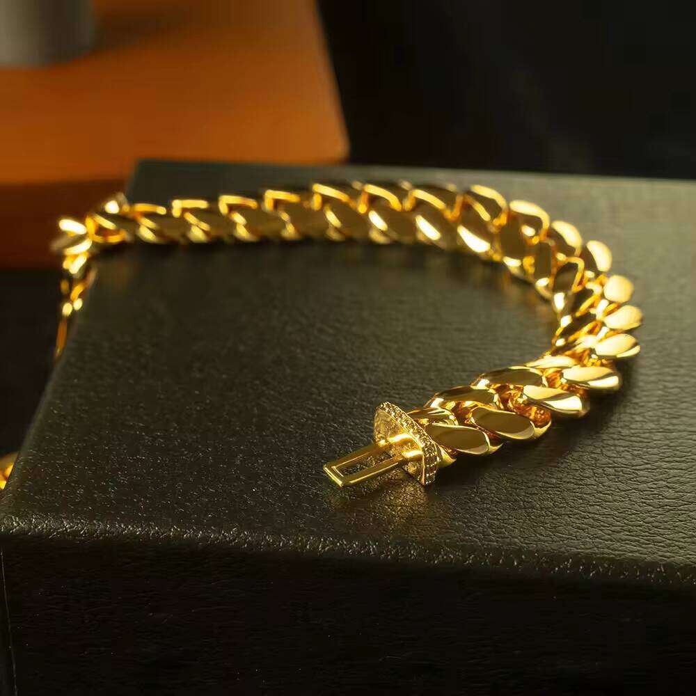 Wholesale 32MM Cuban Link Bracelet and Heavy Gold Custom Stainless Steel Hip Hop Necklace for Men Moissanite Necklaces