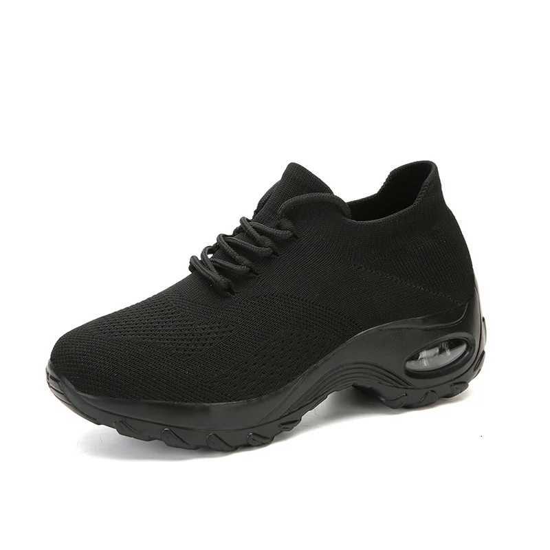 Women Tennis Shoes Breathable Mesh Heightincreasing Slipon Female Sock Footwear Outdoor Women Sneakers Thick Bottom Platforms Z250905