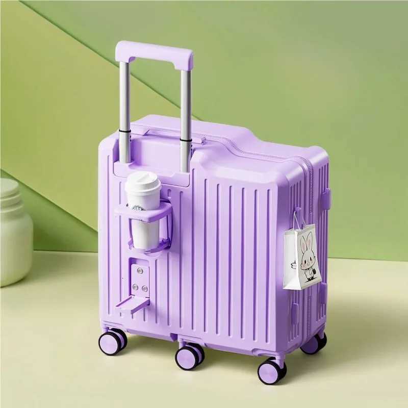 Portable Seat Luggage 20Inch 22Inch Durable Combo Lock SuiTCase Travel Storage Case Reinforced Frame Family Road Trips Z250905