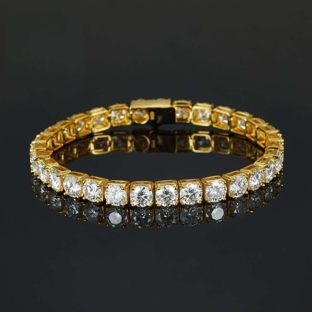 Wholesale Chain Bracelet 2mm-6mm Womens Men Gold Sterling Sier Lab Grown Mossanite Jewelry