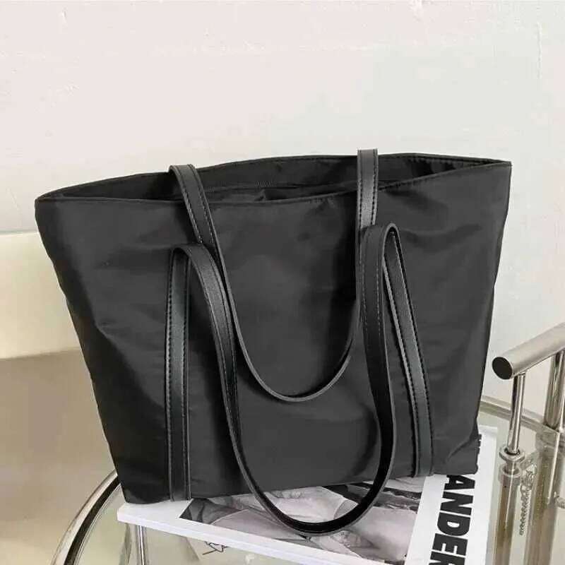 Simple Shoulder Bag Handbag Oxford Top Handle Totes Female Large Capacity Shopping Street Zipper Bags For Women