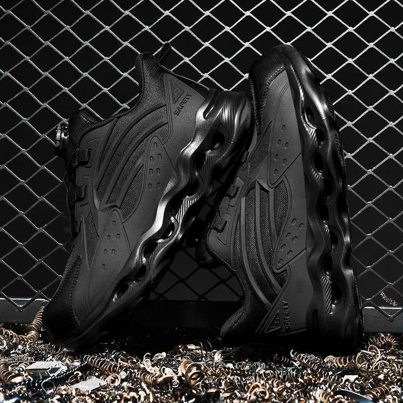 Rotating Button New Safety Shoes Men Antismash Antipuncture Work Shoes Fashion Men Sport Shoes Security Protective Boots Men Z250905