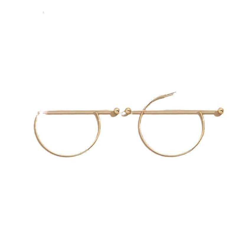 Niche Gothic Punk Style Simple Line Round Threaded Personality Earrings for Women