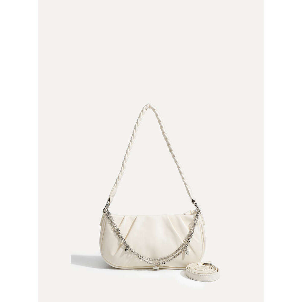 2025 Autumn Winter New Niche Square Cloud Pleated Women Commuting Simple Versatile Handbag Underarm Bag