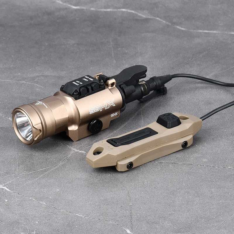 WADSN X300 XH35 Tactical Handgun Flashlight 800Lumens LED White Strobe Light With Dual Function Pressure Switch Airsoft LampXJ250905