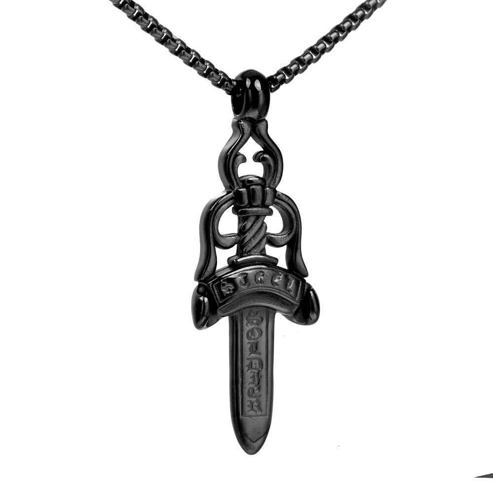 Xinjingda Jewelry Cross Fashion Trend Sword Pendant Necklace Punk Hip Hop Trendy Brand