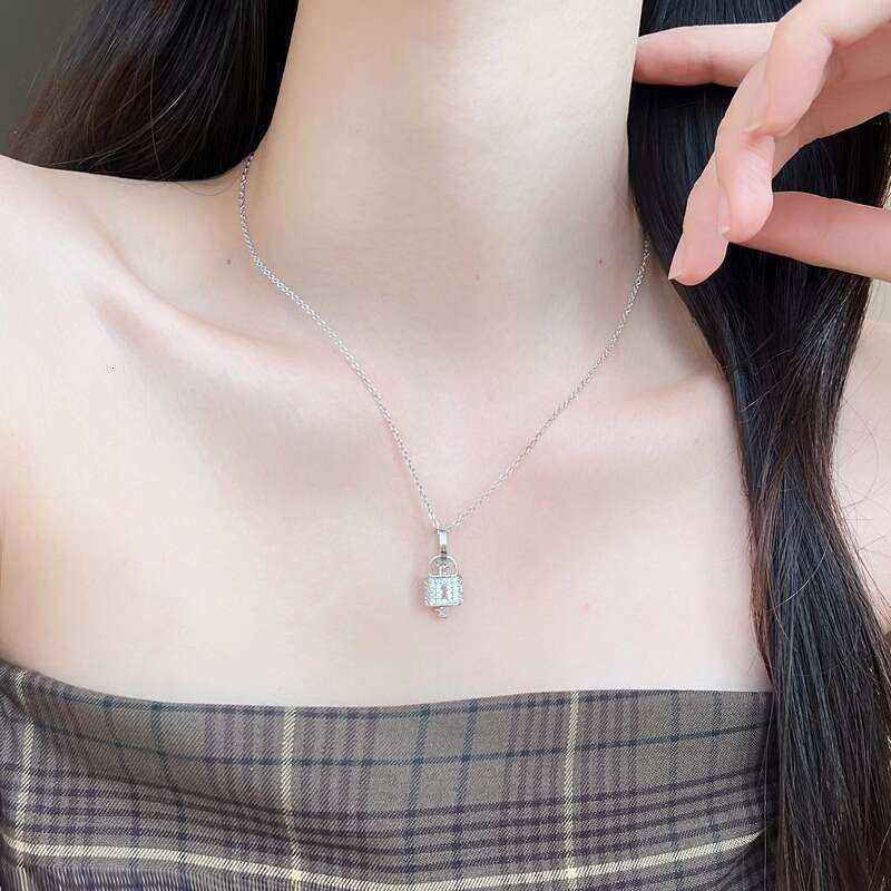 DH collections 2025 Summer: High - end 925 Sterling Silver Lock - themed Necklace for Women