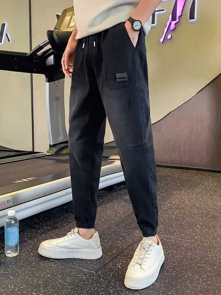 Mens Trendy Washed Blue Jeans Hipster Fashion Harem Pants W250905