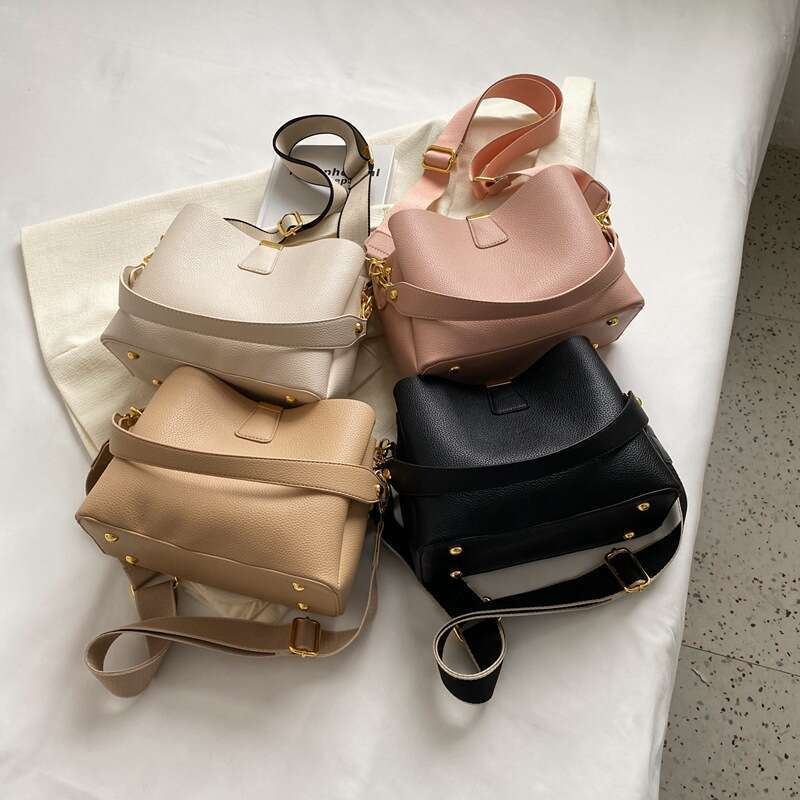 Trendy Fashion Handbag for Women 2024 Autumn Winter High-end Niche Bucket Stylish Versatile Crossbody Bag