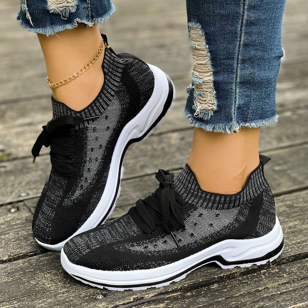 2025 New Flyknit Couple Style Breathable Casual Women's Shoes Designer Shoe Soft Sole Lightweight Hot