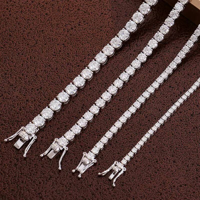 5mm Wholesale Men Jewelry Fashion Charming 10K 14K Solid Gold Tennis Bracelet Hip Hop Gold Charm Bracelet and Bangles