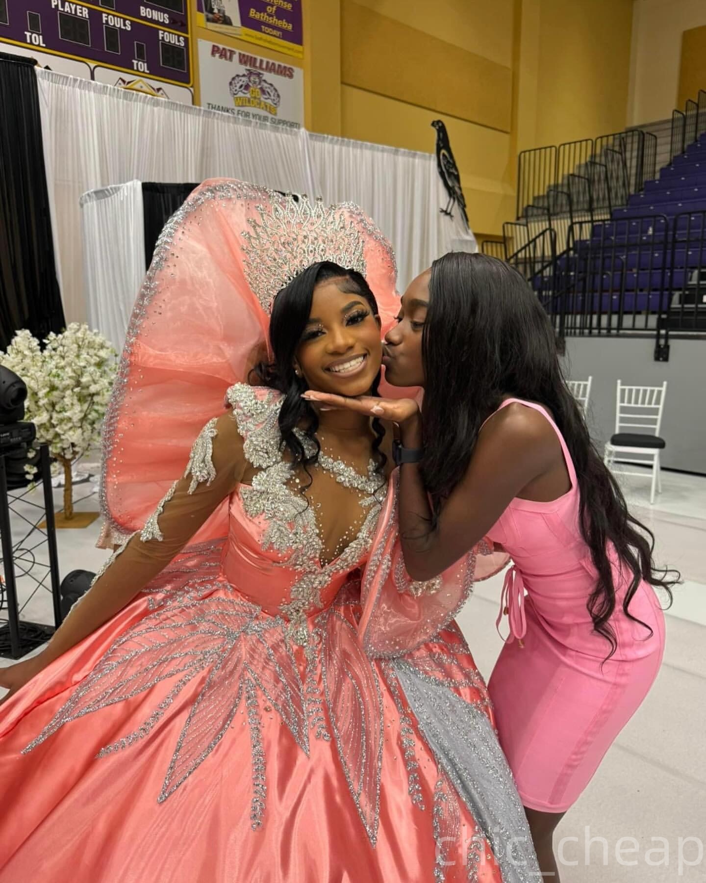 Princess Pink Quinceanera Dresses Sheer Neck Beaded Crystals Flowers Satin Ball Gown Elegant Lace Birthday Party Dress 16 Years Prom Gowns