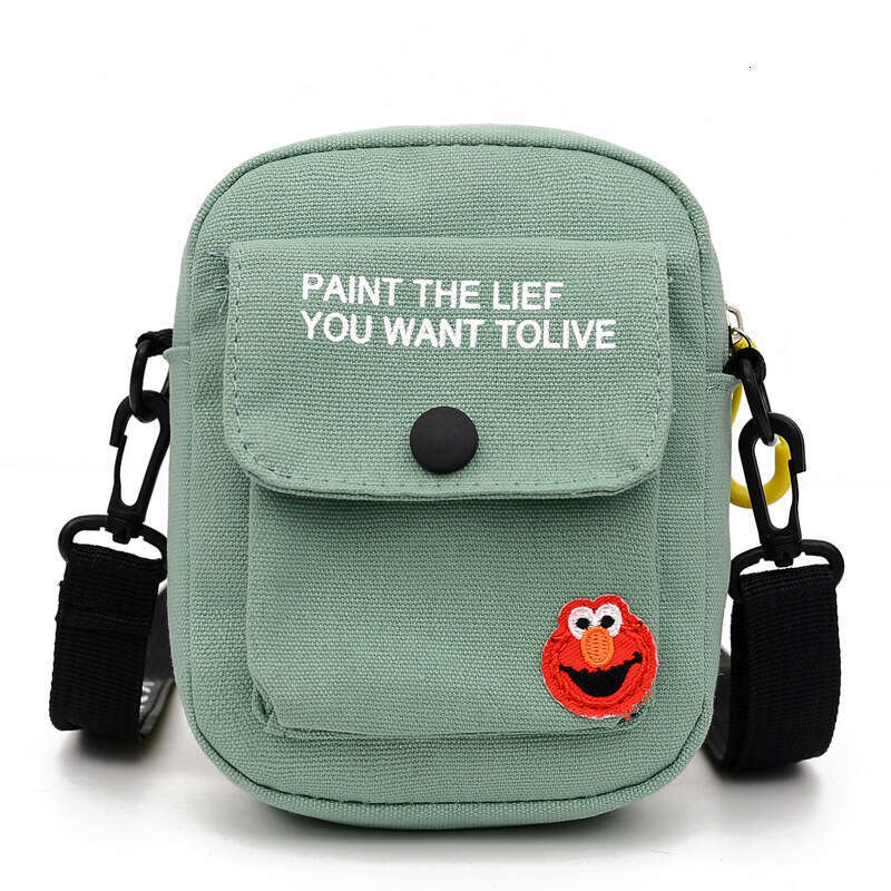 2025 New Fashion Single Shoulder Trendy Cute Small Square Harajuku Style Women's Sesame Street Crossbody Bag