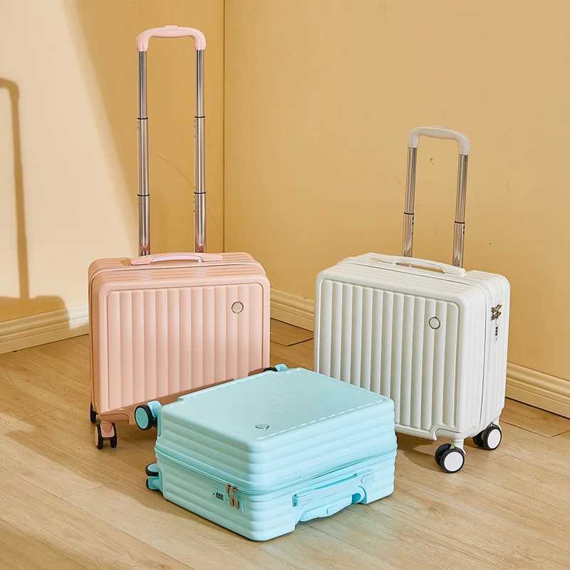 18 inches Travel Luggage Airline Cute Suitcase Password Box Silent Wheel Lightweight Chassis Mounted Universal Z250905