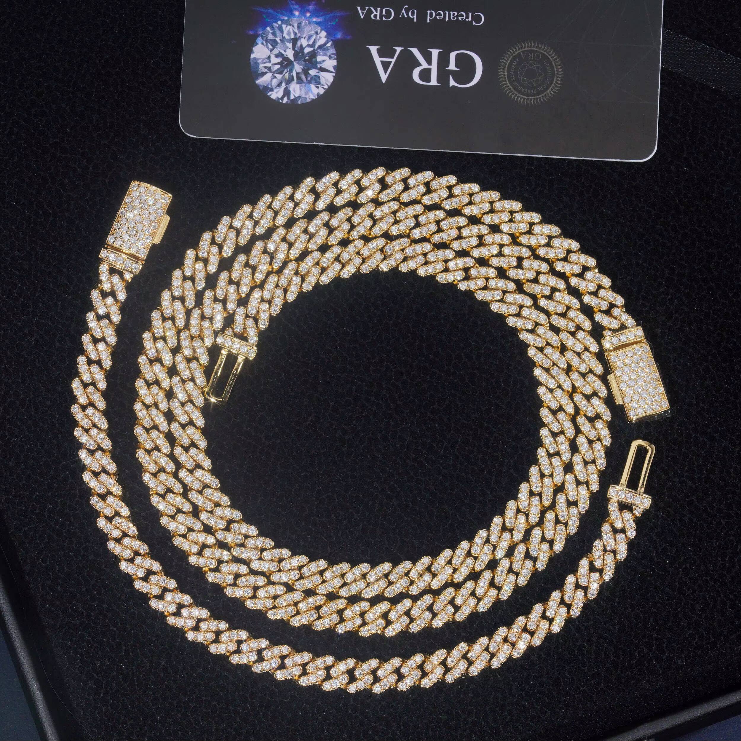 Cheap Price 6MM Small Size Cuban Necklace 925 Sliver Gold Plated GRA Moissanite Pass Diamond Tester Cuban Link Chain Fast Ship