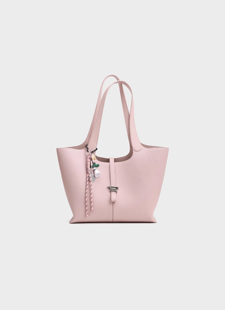 2025 Pre-Autumn New Cowhide Wind Chime Tote Bag Large Capacity Commuter Handheld One-Shoulder Leather Women's Bag