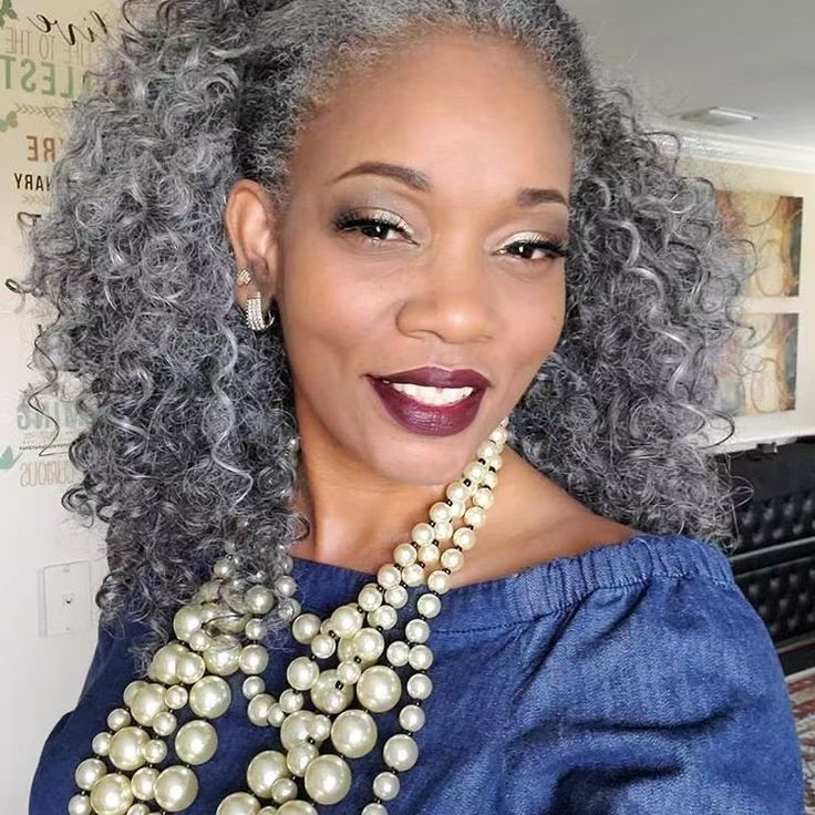 3c 4A Long gray Kinky curly human hair ponytail extension hairpiece with drawstring clip ins natural gorgeous 140g 120g 1pcs women hair piece