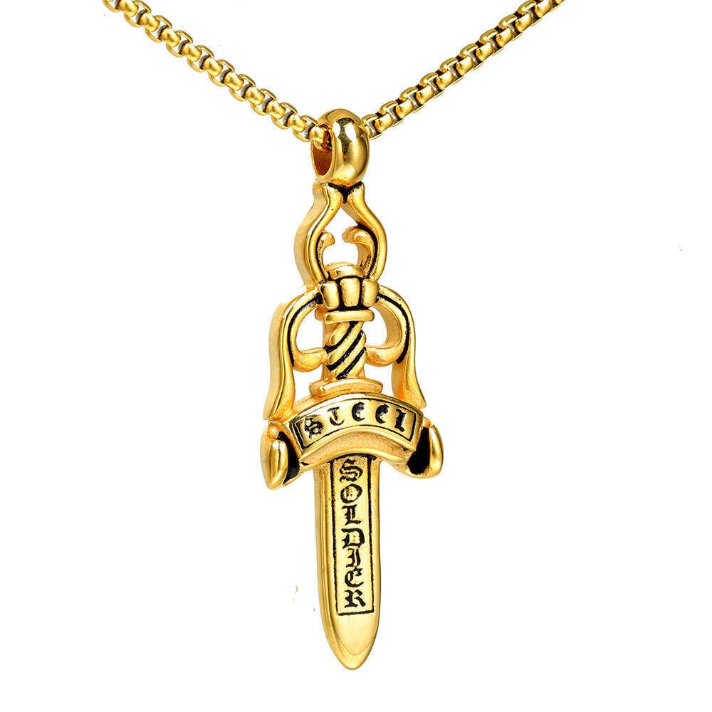 Xinjingda Jewelry Cross Fashion Trend Sword Pendant Necklace Punk Hip Hop Trendy Brand