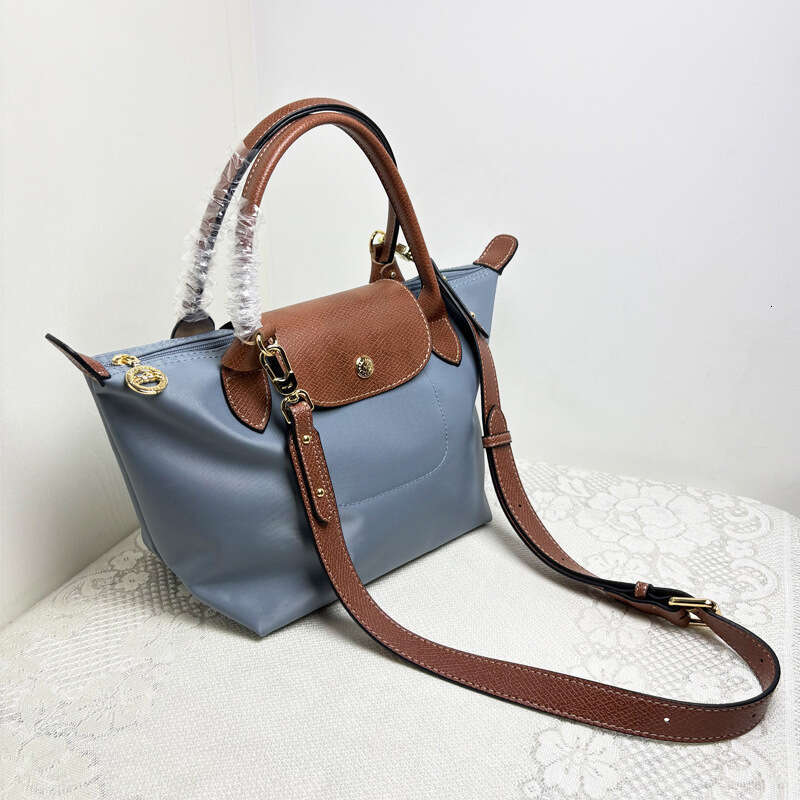 New Short Handle Small Nylon Handheld Dumpling Foldable Women's Shoulder Modification No-Punch Crossbody Bag Wide Strap
