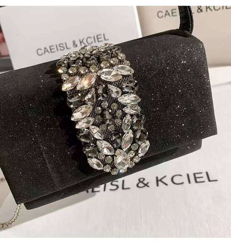 Glitter Square Women Fashion Handbag Crystal Shiny Dia Evening Wedding Party Clutch Purse Female Crossbody Bag