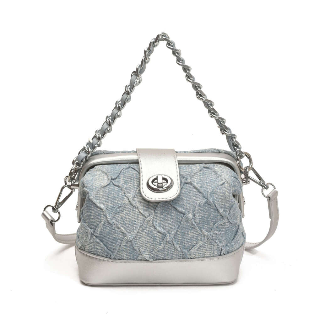 High-end for Women Summer 2025 New Fashion Crossbody Korean Version Chain Handbag Clutch Gold Bag