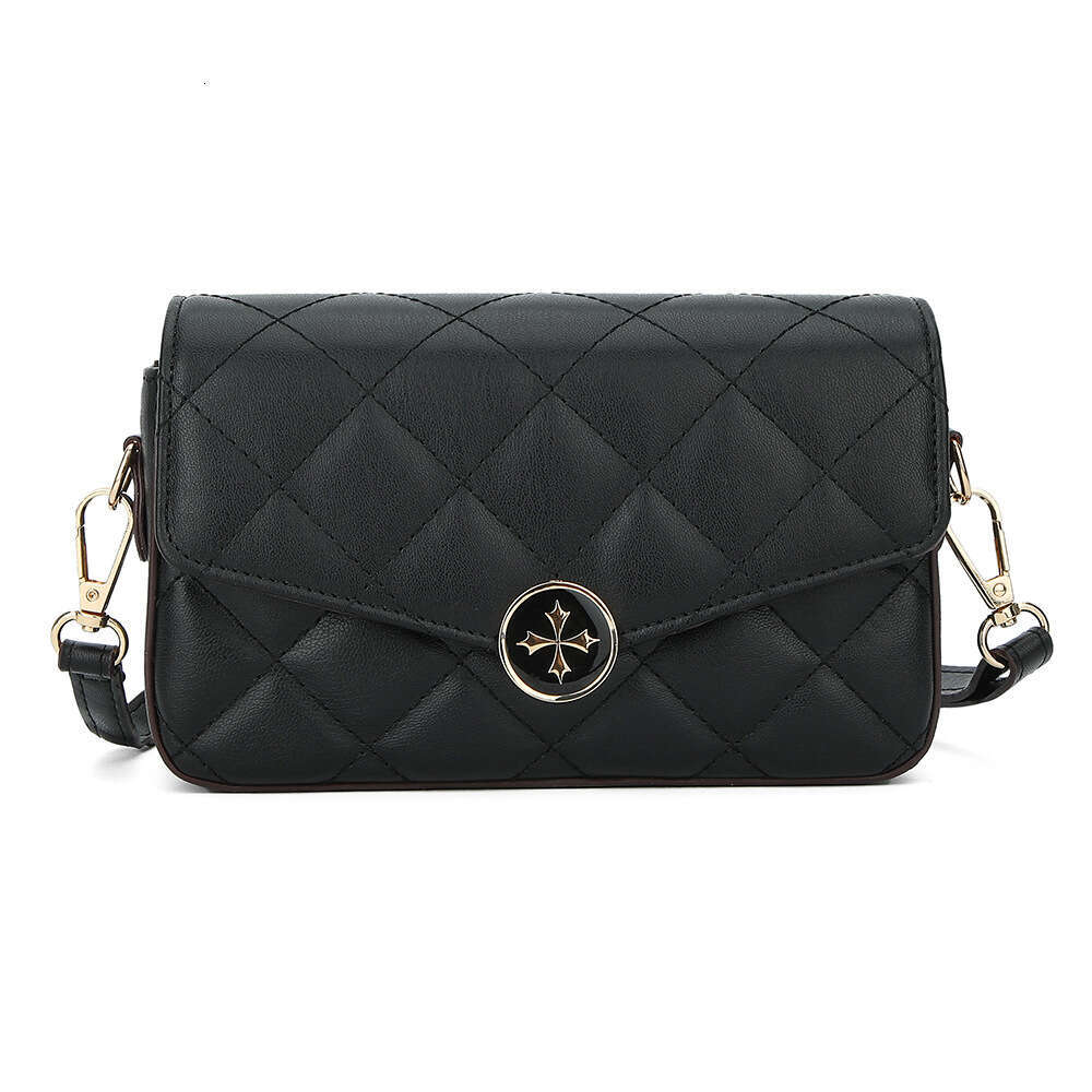 Women's New Baellerry Quilted Diamond Buckle Small Square Versatile Shoulder Crossbody Bag for Women