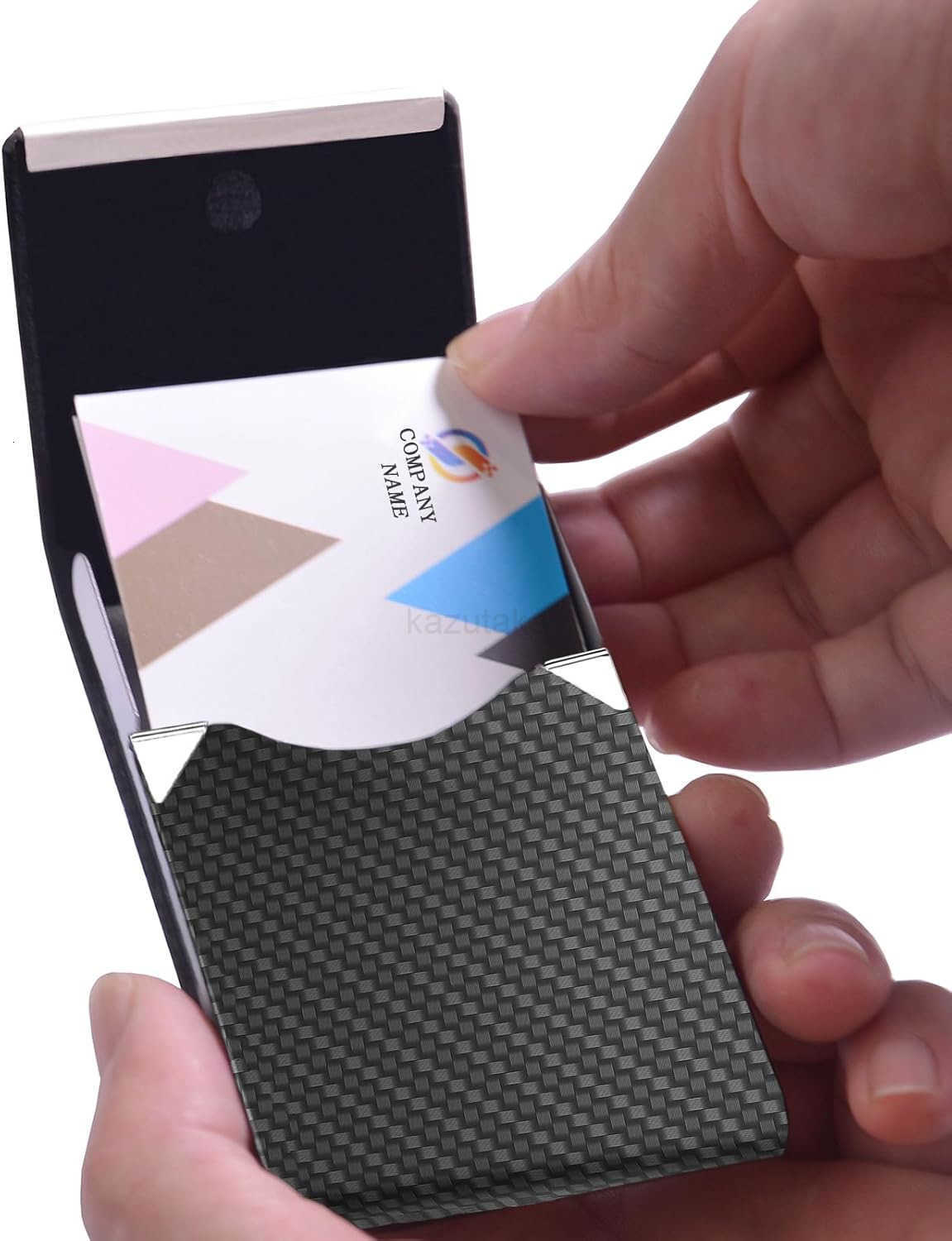 Card Holder with Ultra Slim DesignBusiness Card Case with Premium PU LeatherSuit Pocket Metal Card Holder for WomenMenProfessional Name Card Holder wi