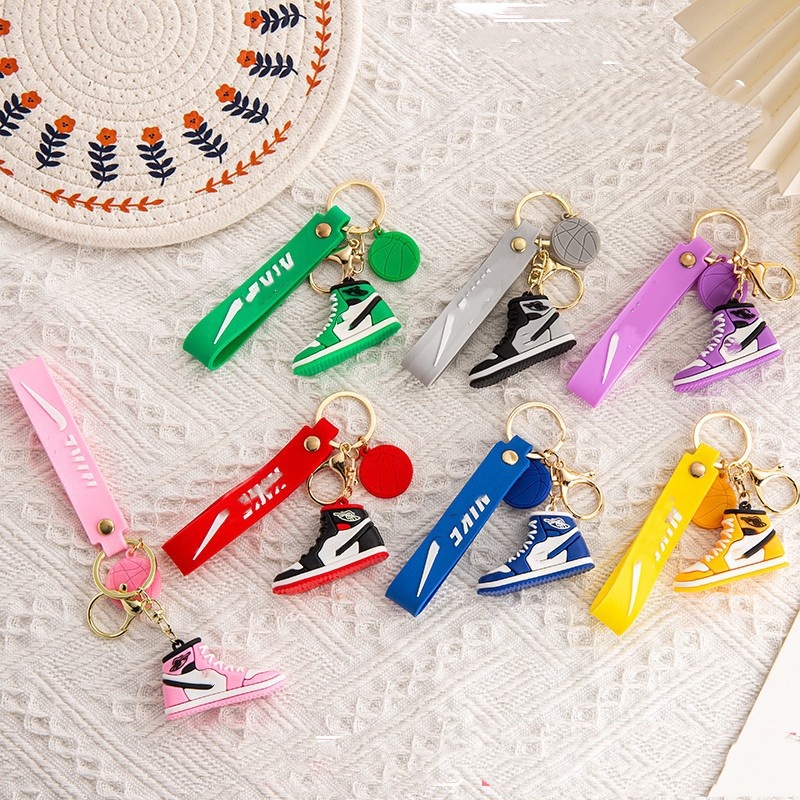 Wholesale keychains designer keychains mini silicone sports shoes keychains key rings for both men and women and children 25 strap bags top01
