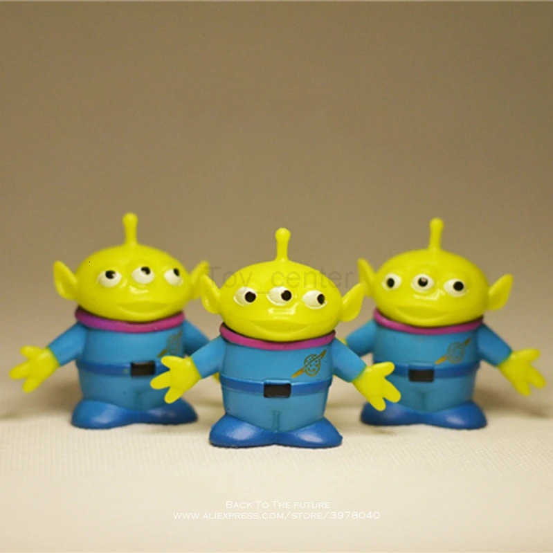 Disney Toy Story 4 Green Aliens 4cm 3pcsSet Action Figure Anime Decoration Collection Figurine Doll Toy Model for Children Gift H250906