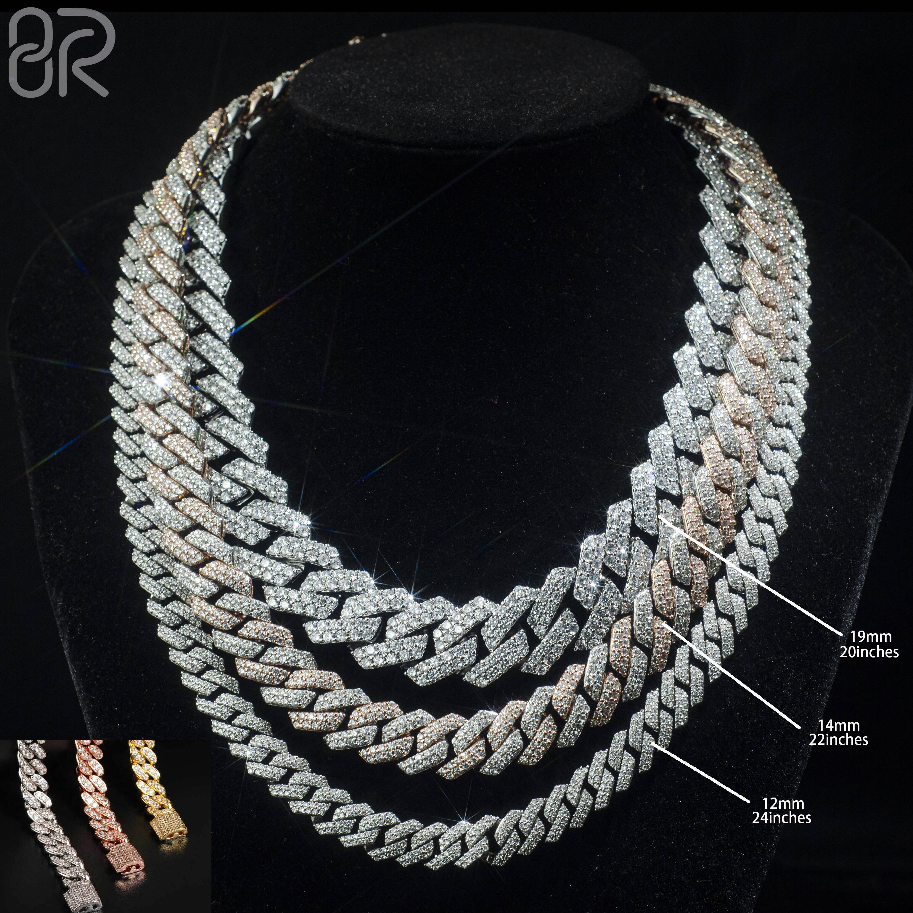 18mm 18 VVS Moissanite Cuban Link Chain Necklace Custom Thick Bling 925 Sterling Silver Hip Hop Rapper Fine Jewelry