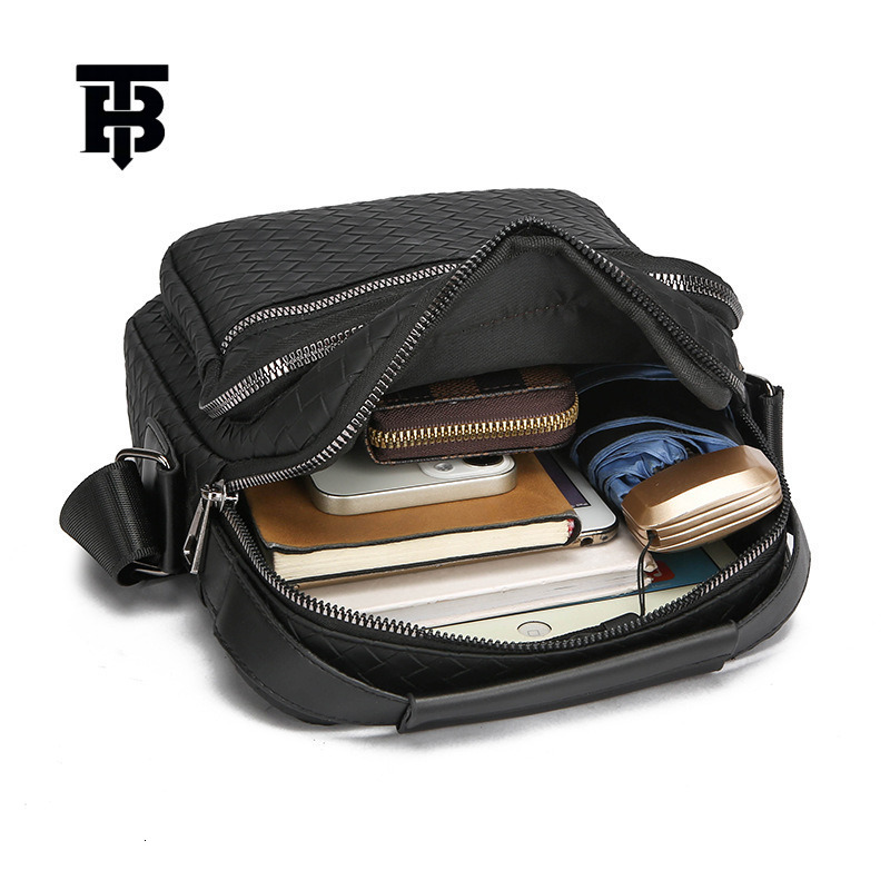 Designer Bag Men's Bag Luxury Bag New Crossbody Bag Simple Plaid Casual Fashion Trendy Shoulder Bag Business Commuter Office Worker Men's Ba