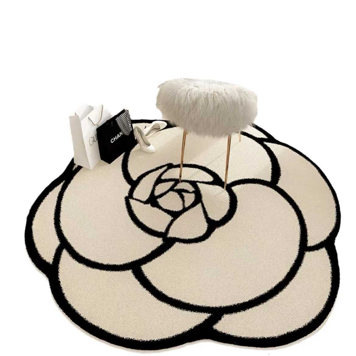 Luxurious VIKAMA Retro Light Luxury Camellia Crystal Velvet Home Living Room Bedroom Cloakroom NonSlip Dirt Resistant Carpet Home Decor Y251105