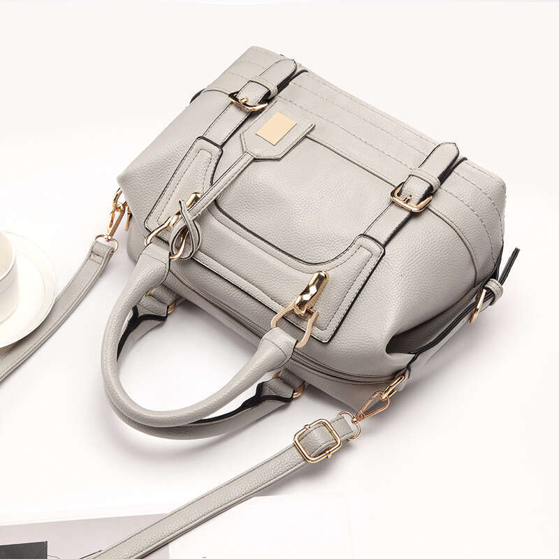 Lychee Pattern Women's Bag PU Leather Handbag Portable Storage Simple Fashion Handheld Light Luxury Exquisite