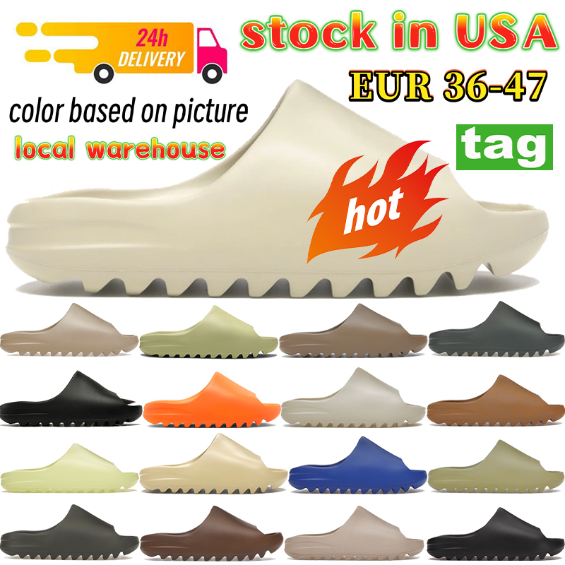 Designer womens Slippers local warehouse for Slipper Stock in USA women Sandals Summer slides Triple black Red white green outdoor shoes slide women Sandal EUR 36-47
