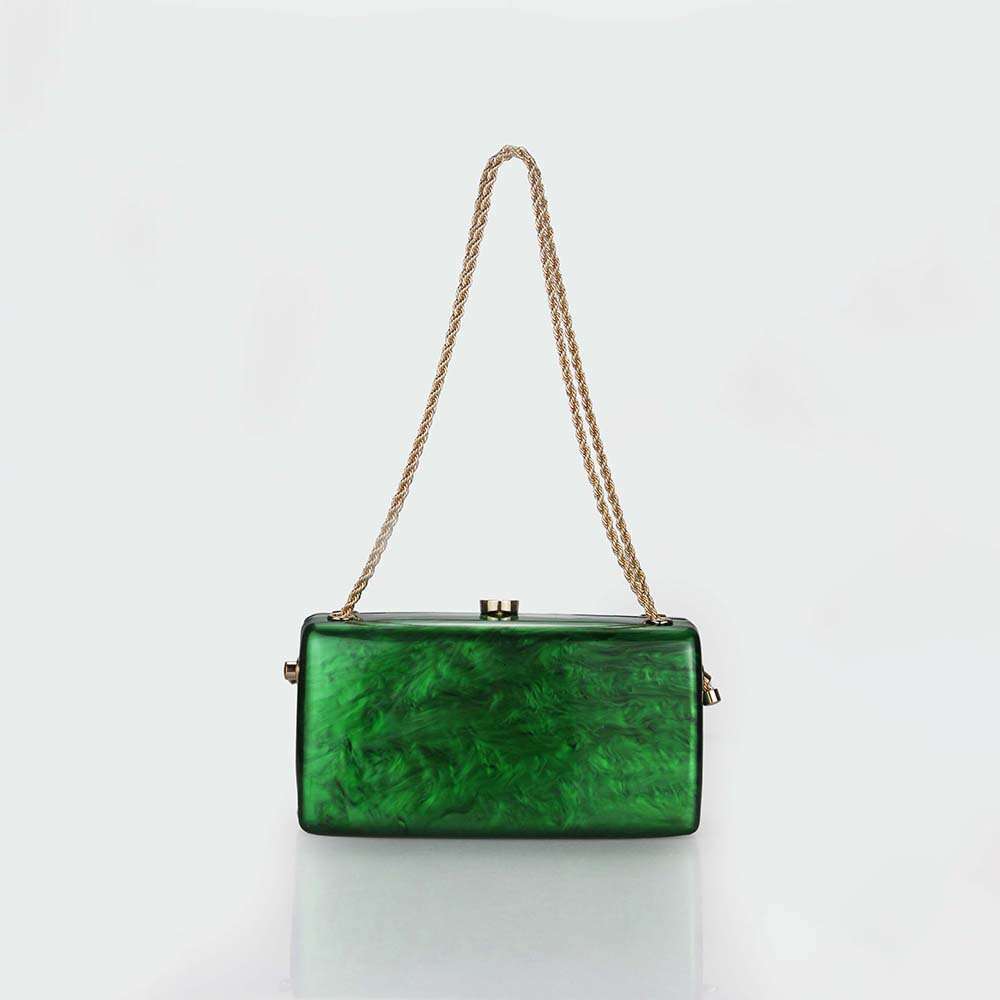 Shoulder for Women, Crossbody Handbag, New Fashion Summer Beach Acrylic Evening Bag, Small Square Bag