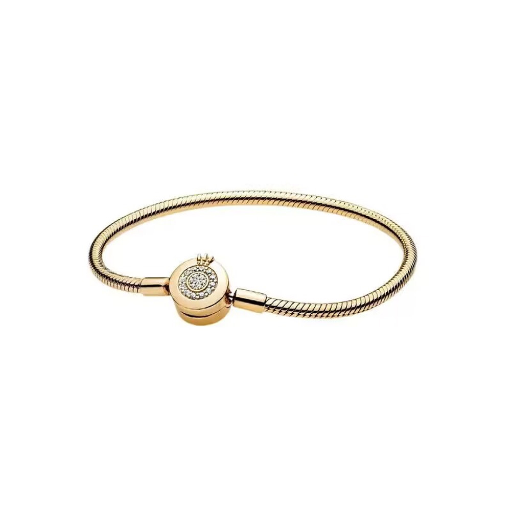 Designer Bracelet Authentic Plated Heart Bracelets Chain Fit PAN Charms Bangle Bracelet Women Children Christmas Gifts 22355