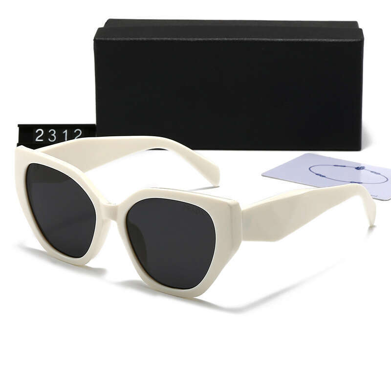 New Style Personality Large Frame Cat Eye Korean Version Hip Hop Sweet UV Protection Sunglasses 2312 c37
