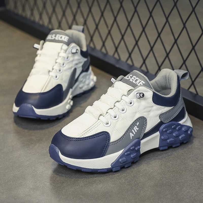 Luxury Children Sneaker Boy Shoes Fashion Lace Up Design Kid Casual Sneaker Nonslip Autumn New Boy Sports Shoes W250910