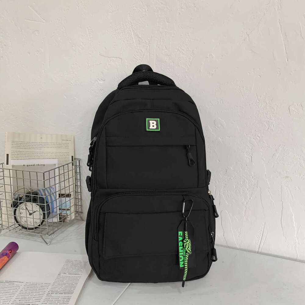 Fashion New Large Capacity Solid Color Durable Multi-layer Trendy Campus Casual Commuting Laptop Backpack for Middle and High School Students