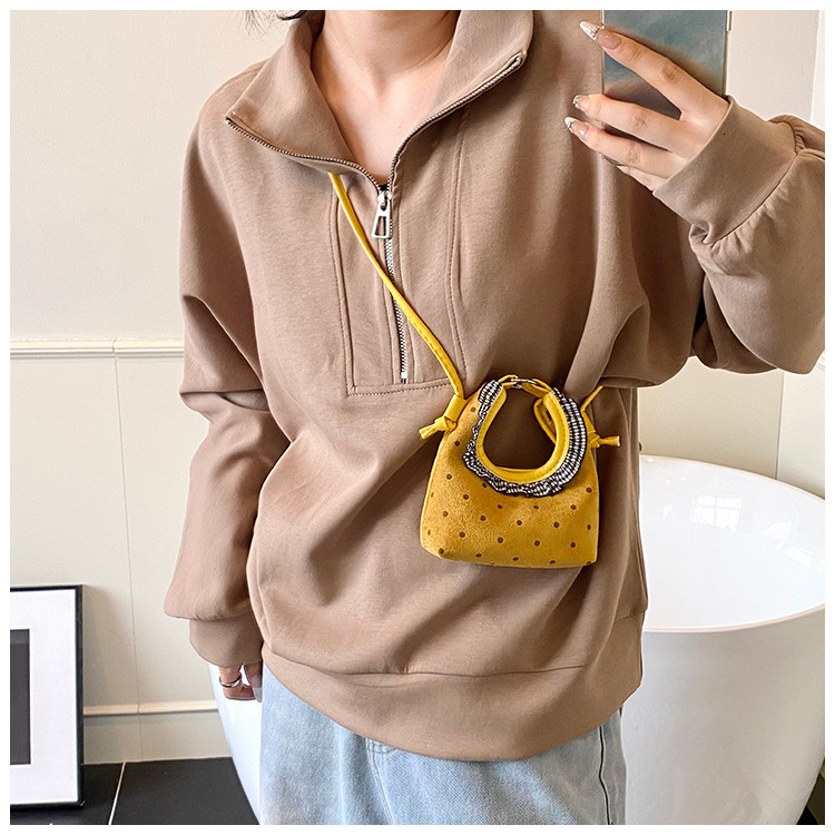 Unique Polka Dot Women's Crossbody design Bag Korean Style Handbag Fashionable And Versatile Autumn New Designer Bag, Women's Shoulder Bag