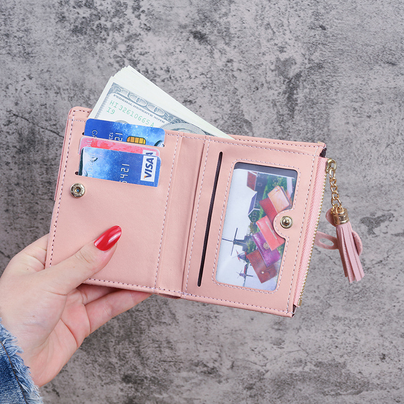 wallet designer card holder 2025 New Women's Small Holder Wallet Genuine Leather Look Ultra Thin ID/Door Access Card Organizer Free Shipping