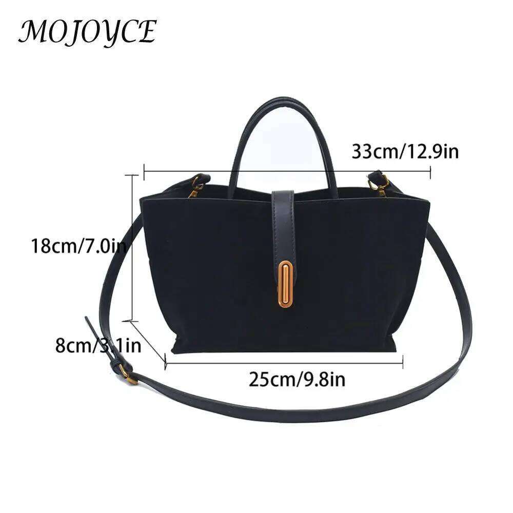 Designer Bag Women Faux Suede Fashion Shoulder Solid Color Trendy Carrying Designer Tote Handbag Outdoor Travel Bag