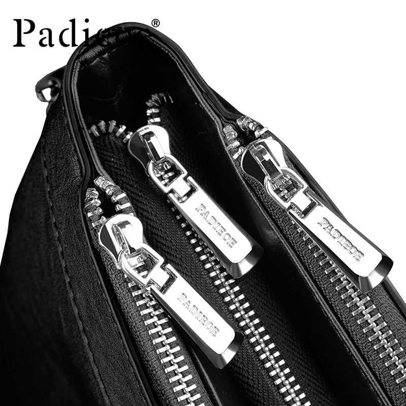Padieoe New Arrival Mens Portfolio Top Genuine Cow Leather Briefcase for Men Large Capacity Mens Tote Bag Laptop Bag Z250906