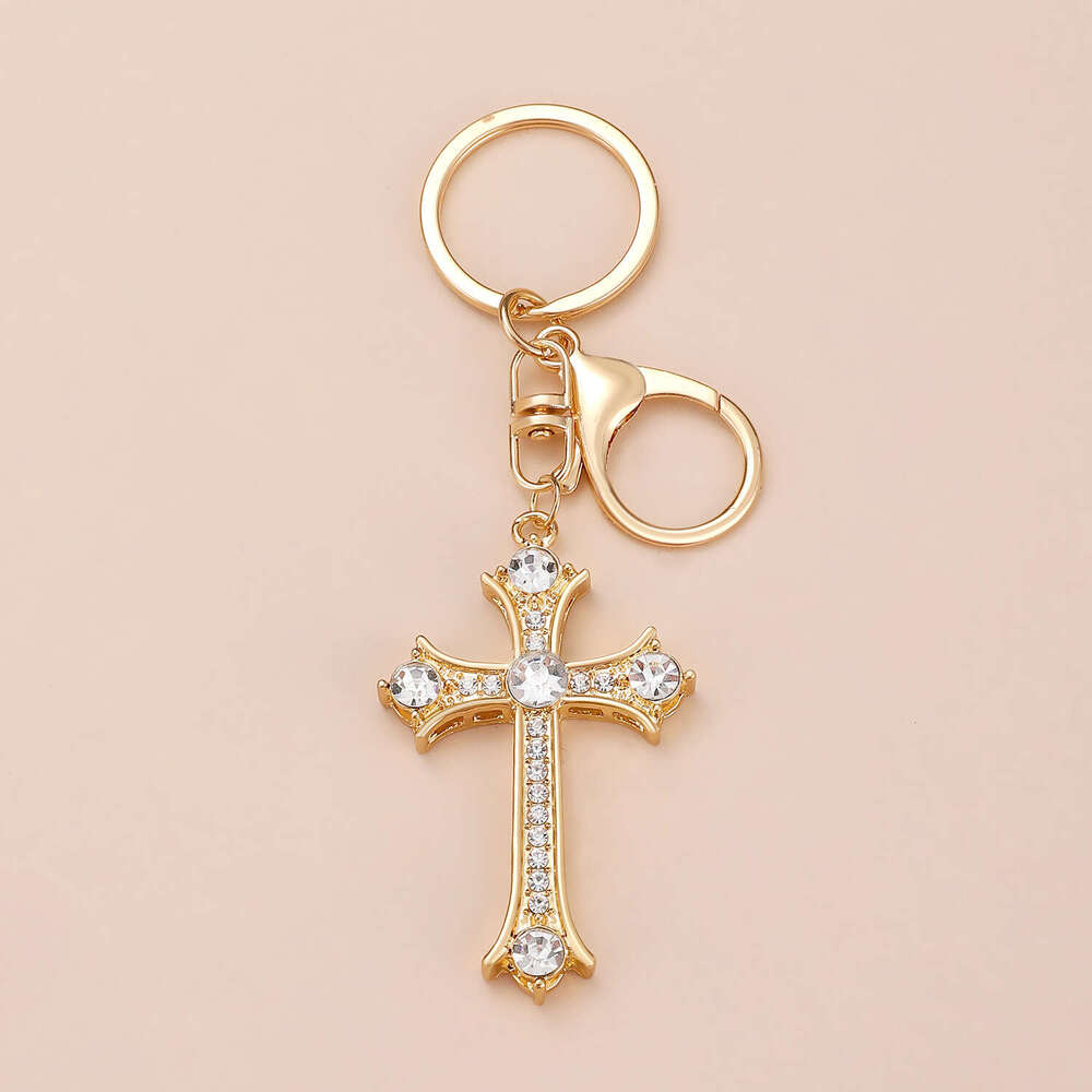 DH collections New European - American Style Simple Cross Keychain for Trendy Decor