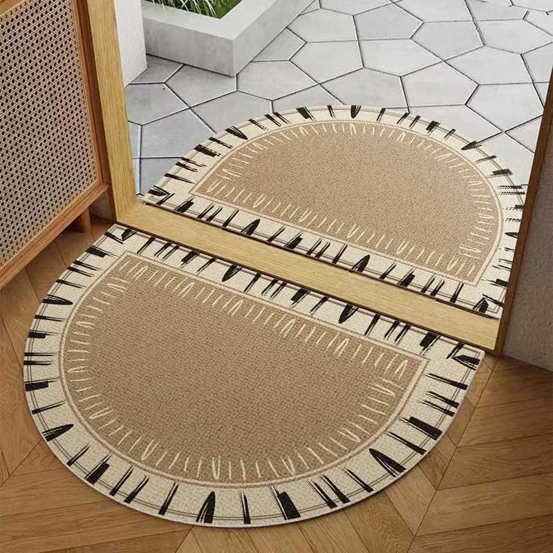 Luxurious VIKAMA SemiCircular Entry Floor Mat HighEnd Indoor and Outdoor Entrance Foot Mat for Kitchen Carpet Home Decoration Y251105
