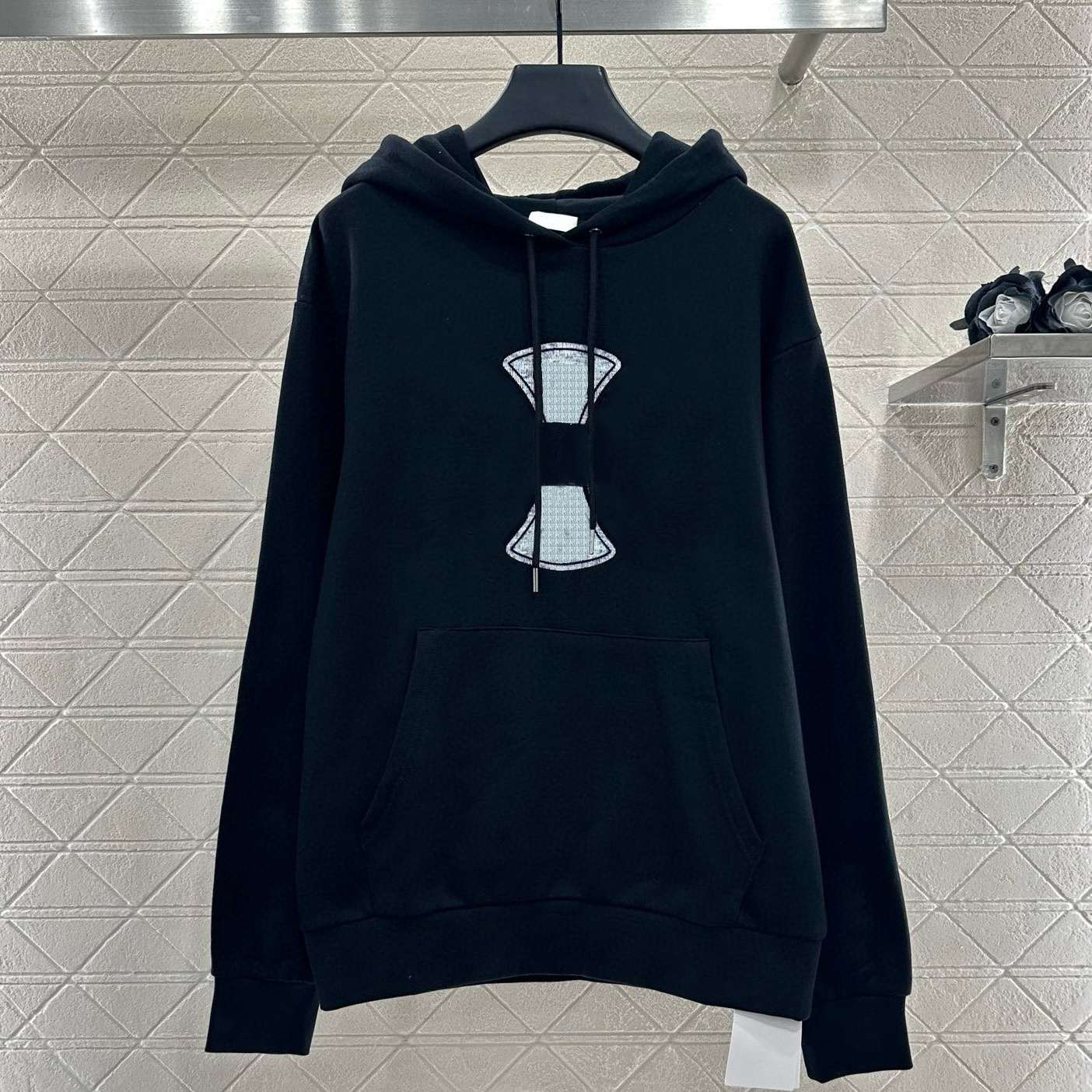 (Order by pic in opt, not by desc) Flocked Decorated Ribbed Knit Crewneck Long-Sleeve Sweater high quality