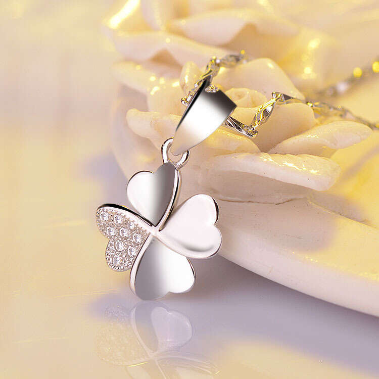 DHpet S925 Sterling Silver Four - Leaf Clover Pendant for Women